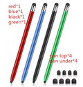 Metal two-in-one touch screen pen for tablets and smartphones in multiple colour options