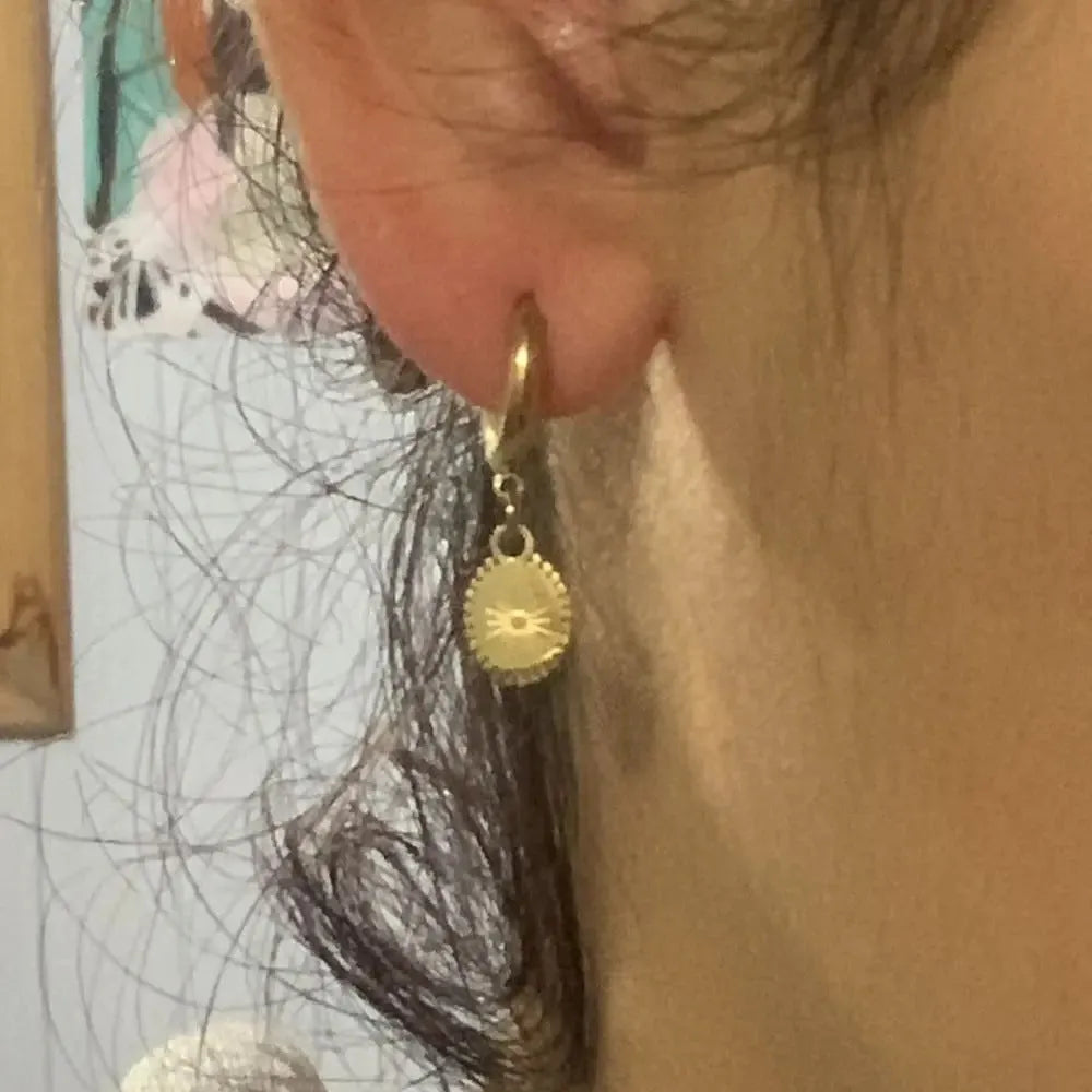Stainless steel geometry earrings with ellipse design XY-EH005 style for women