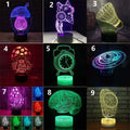 Remote control colourful LED desk lamp with USB cable and modern black ABS base