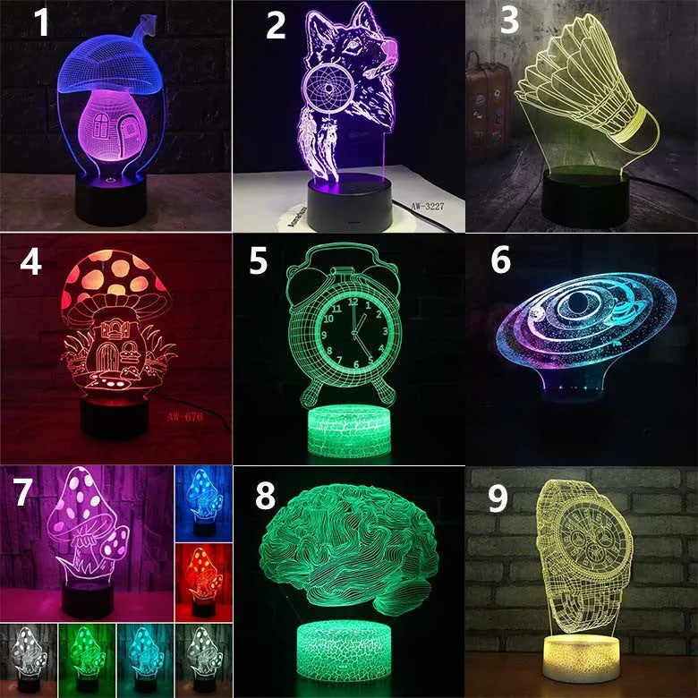 Remote control colourful LED desk lamp with USB cable and modern black ABS base