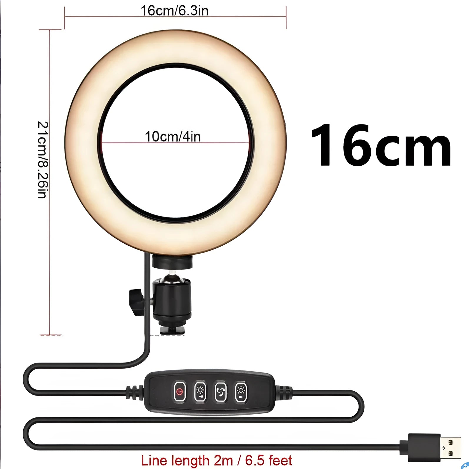 Adjustable aluminium live phone stand extended to various heights between 35 and 110 centimetres.