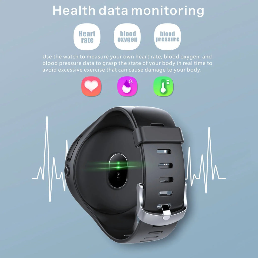 Black detachable smart bracelet and Bluetooth headset combo on a wrist, showing colour screen.