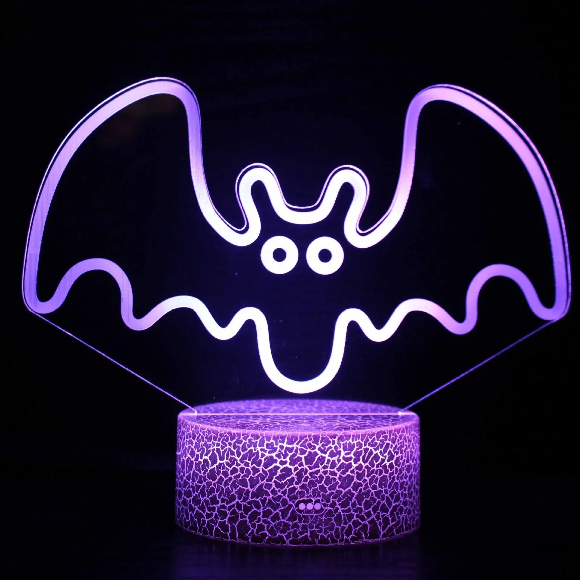 Acrylic USB table lamp with colourful touch controls on ABS base