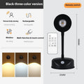 Geometric rechargeable wall spotlight with wireless remote control on indoor wall