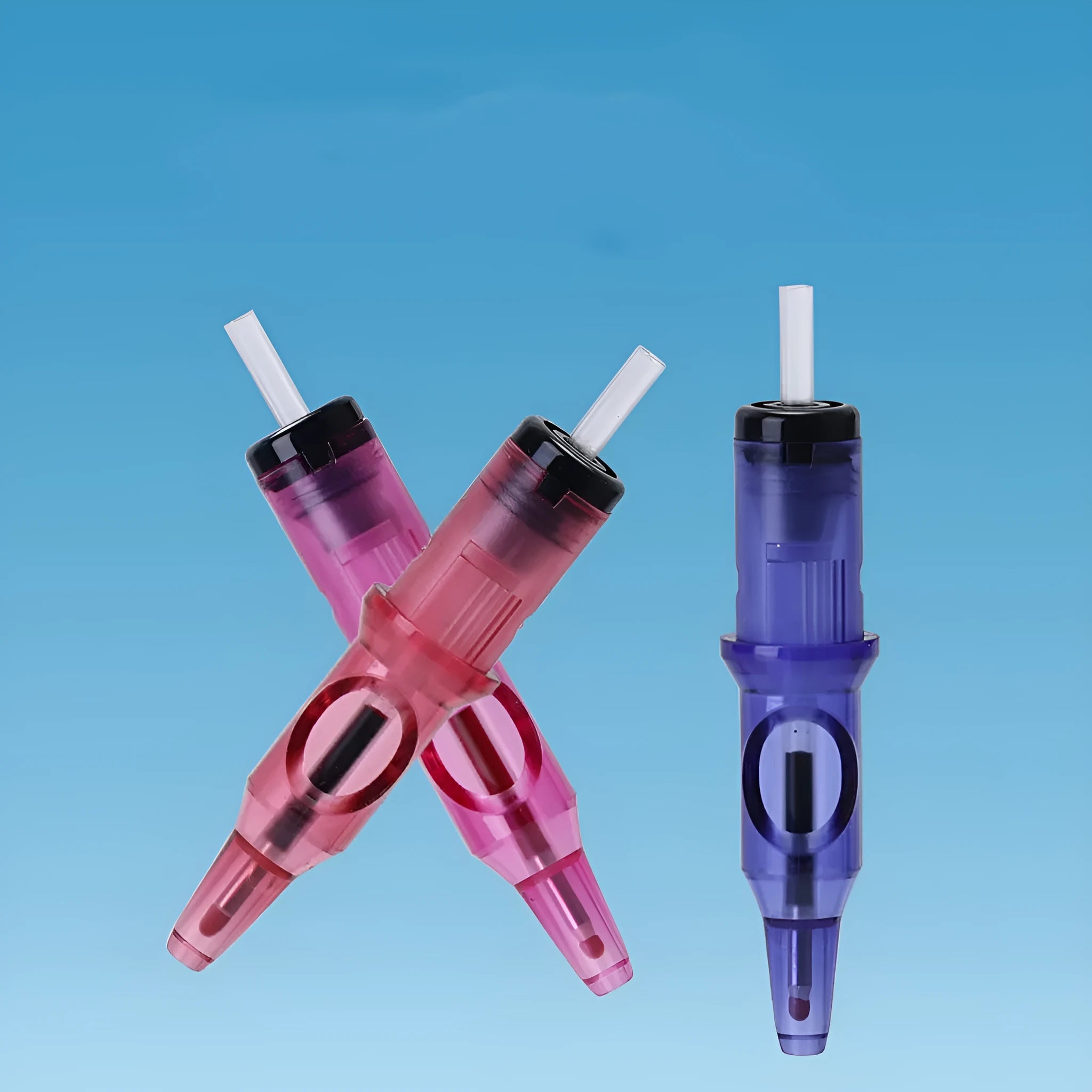 Tattoo integrated needle drawing line colour ballpoint pen tool for makeup applications