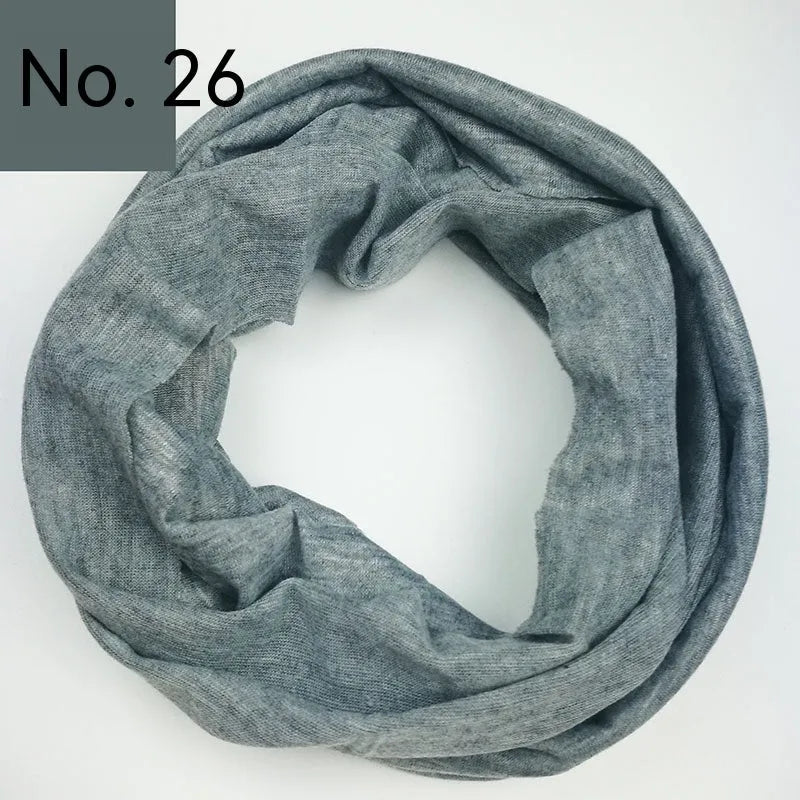 Polyester magic headscarf for outdoor sports in a free size, shown in various colour options.