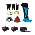 Rechargeable brushless lithium battery trimming machine with metal construction and plastic accessory storage box
