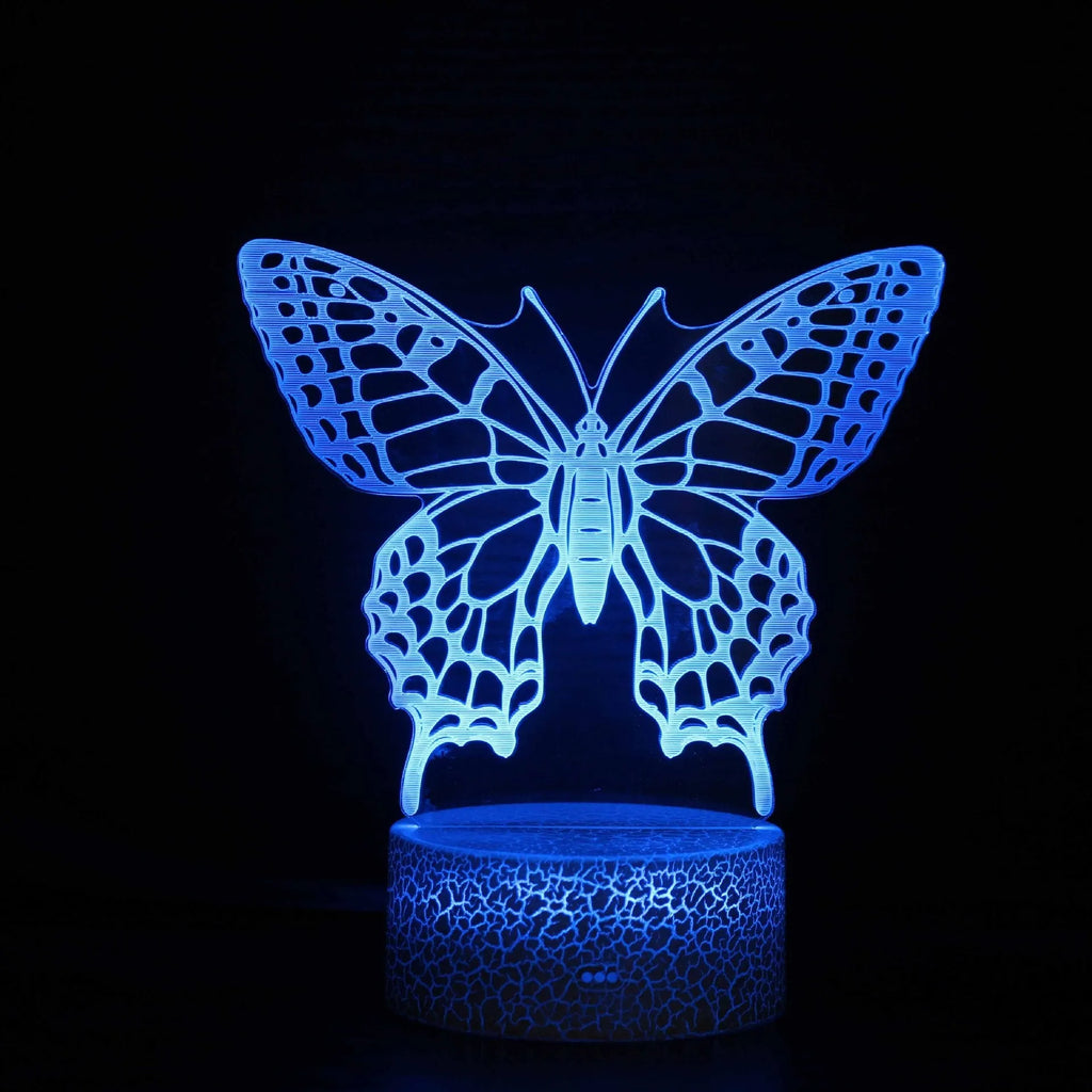 Acrylic USB table lamp with colourful touch controls on ABS base