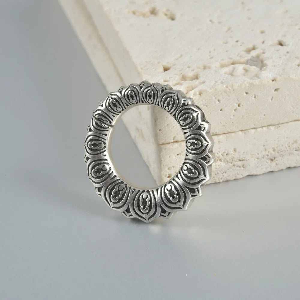 Retro magnetic earrings with hollow heart or lotus shapes in antique silver or ancient gold stainless steel
