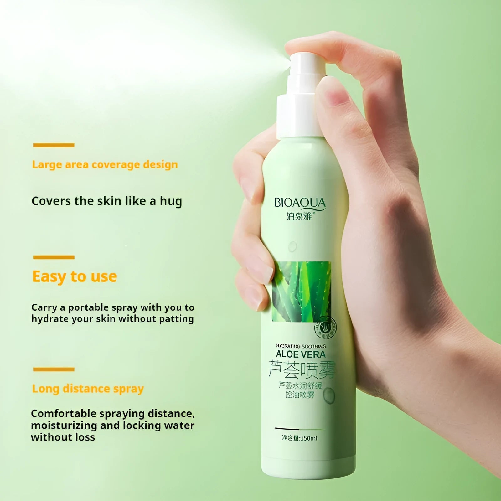 150ml fine nebulised moisturising toner spray bottle for universal skin types
