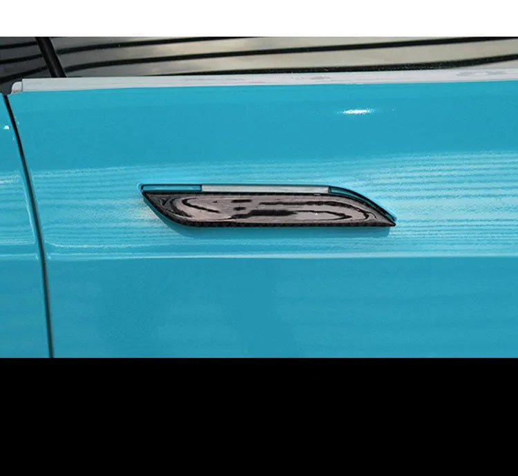 Tesla Model S carbon fibre door handle protection stickers set of four pieces
