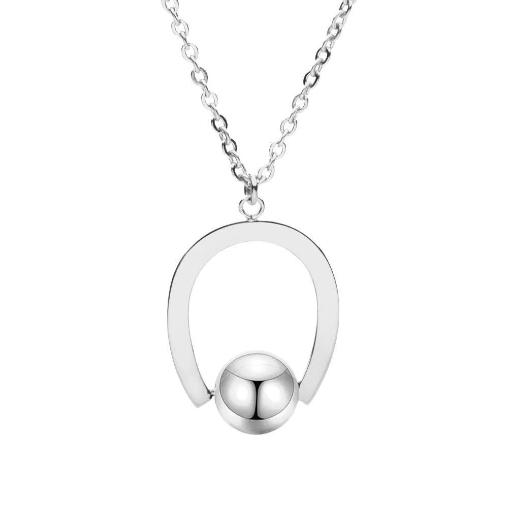 Stainless steel geometric necklace with cross chain design and adjustable 21-50cm length
