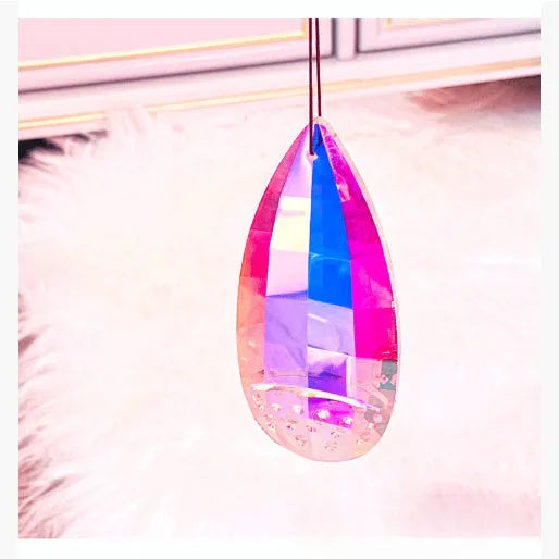 Rainbow electroplated crystal pendant hanging decoration for Christmas tree or garden use