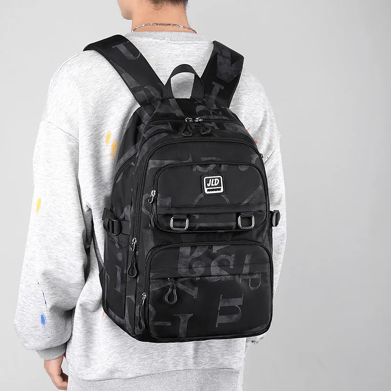 Girls' large capacity waterproof school backpack with physiological curve backplane in multiple colour and pattern options