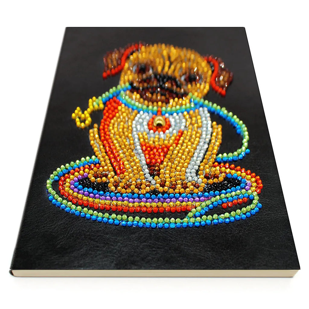 Black A5 diamond painting notebook with 50 pages for craft project organisation