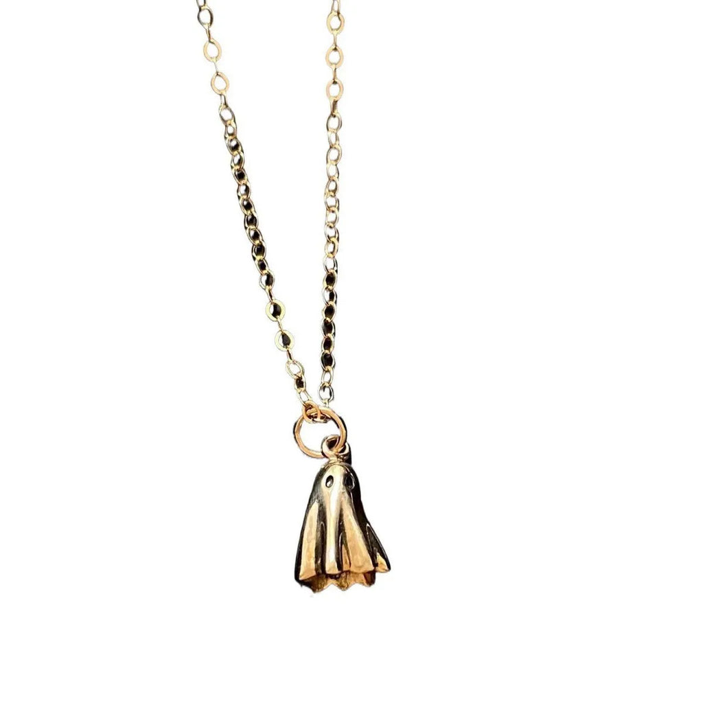 Ghost pendant stainless steel necklace with titanium steel pendant on twisted chain