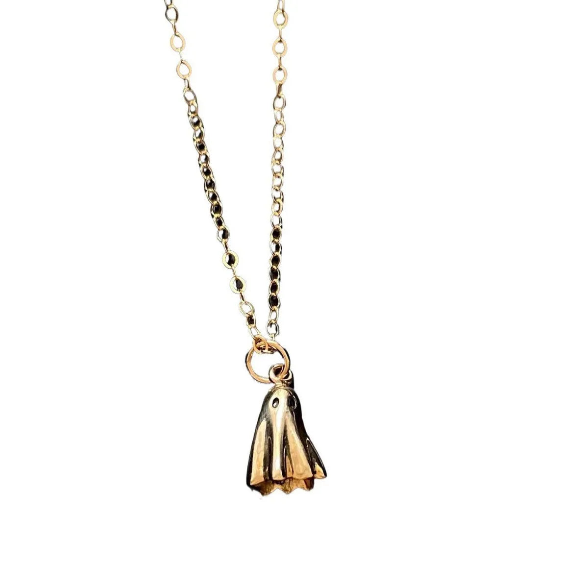 Ghost pendant stainless steel necklace with titanium steel pendant on twisted chain