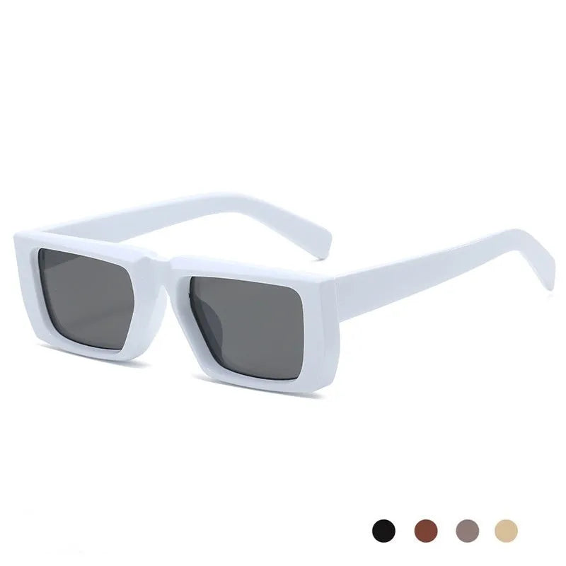 Y2K style sunglasses with UV400 lenses in a full PC frame, shown in multiple colour options.
