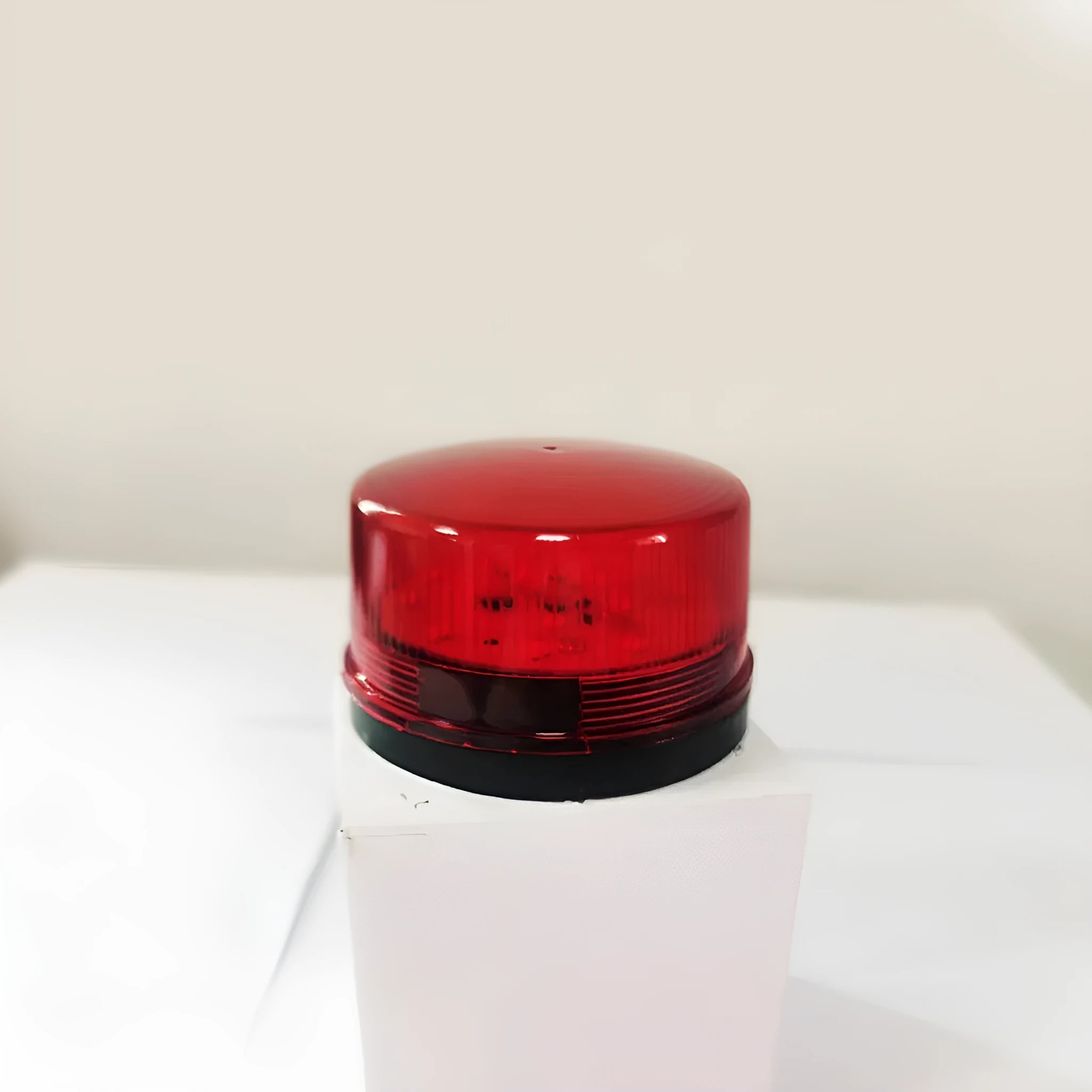 HC-79 small flash 24V warning and alarm light in red, showing compact cylindrical design with base.