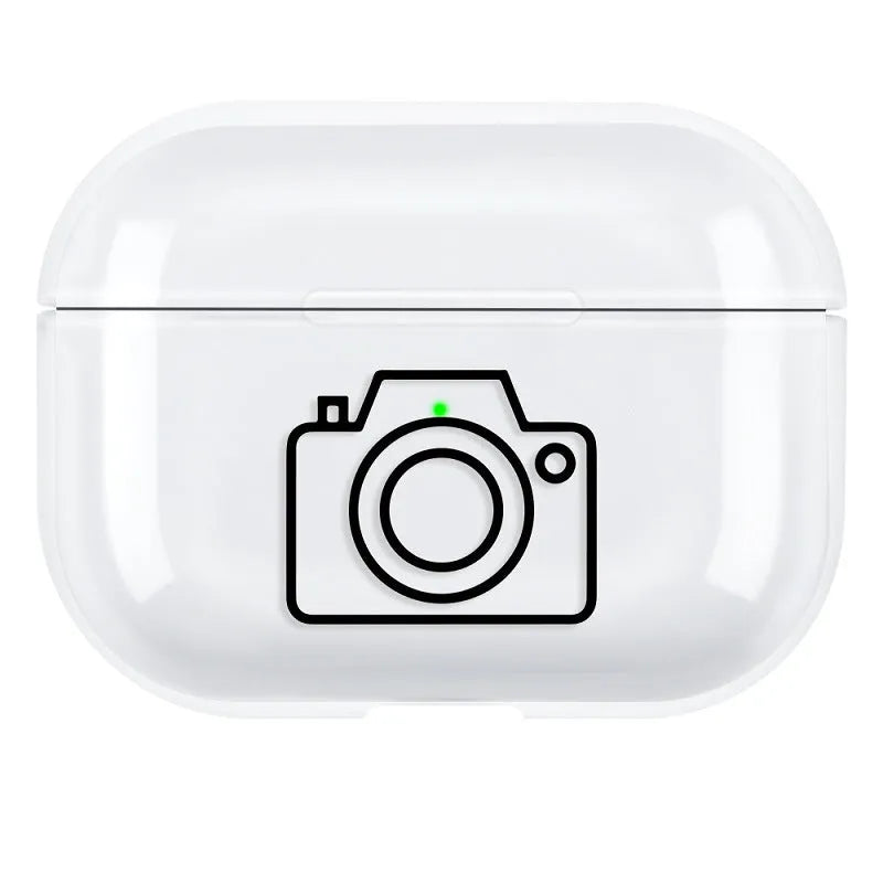 Polycarbonate solid colour protective back cover case for Apple AirPods Pro 3 wireless earphones.