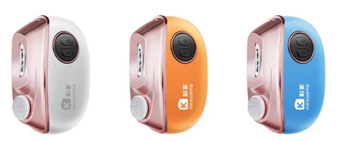 Blue electric nail clipper and polish tool two-in-one with USB-C charging cable