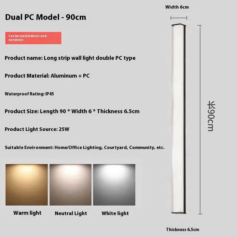 Modern outdoor wall lamp for villa hotel courtyard entrance lighting in five size options