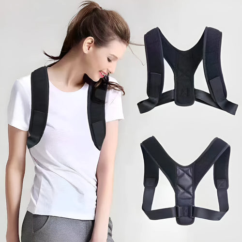 Nylon posture correction band for back support and humpback prevention during sitting