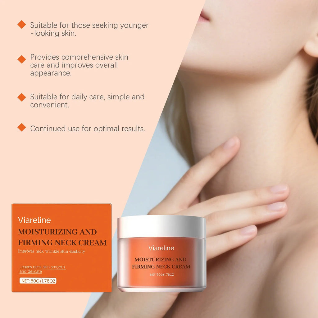 50g daily moisturising neck cream in a compact square jar for contour care.