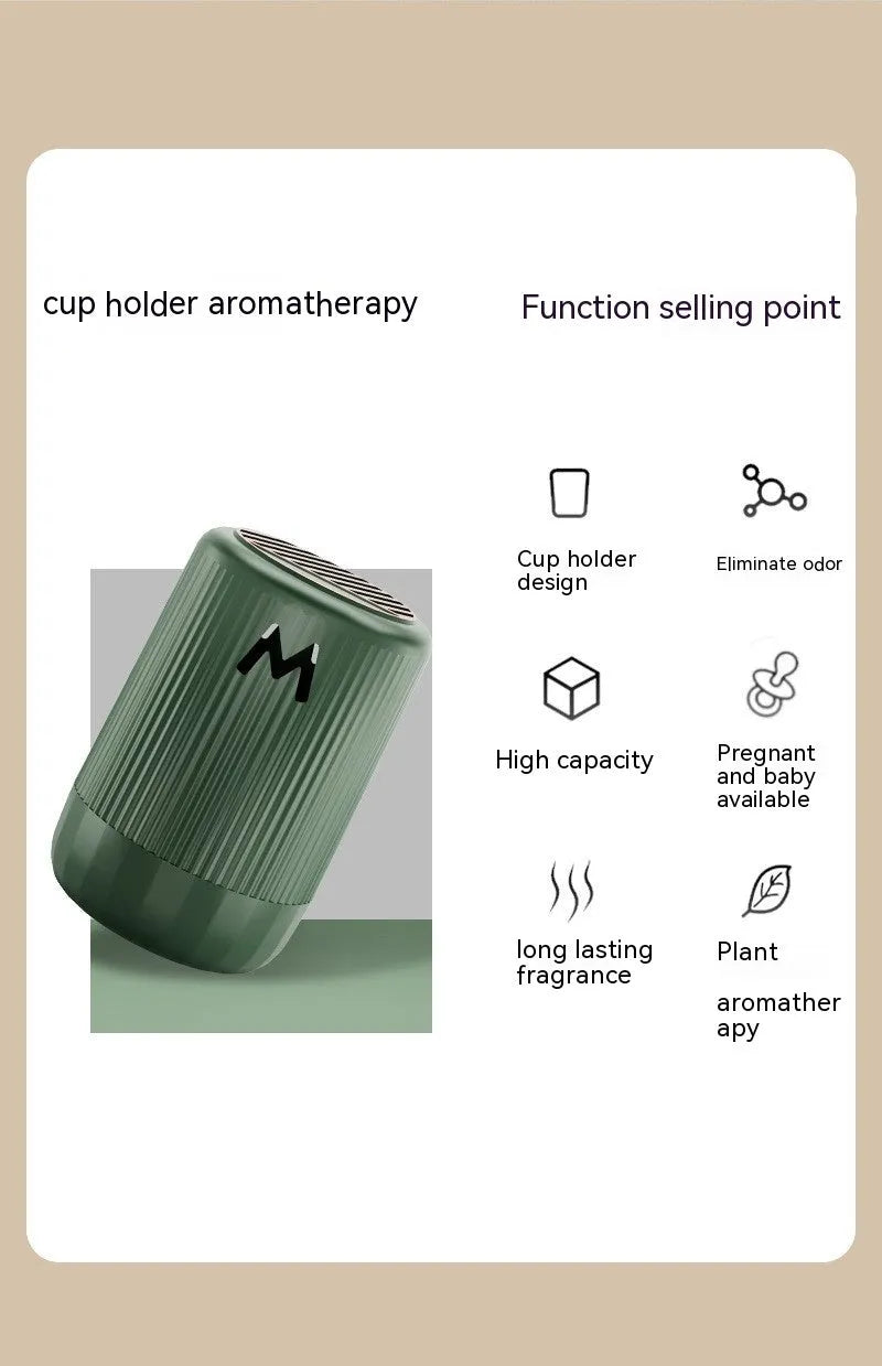 Solid car aromatherapy decorative cup measuring 10x6 cm with choice of four scents