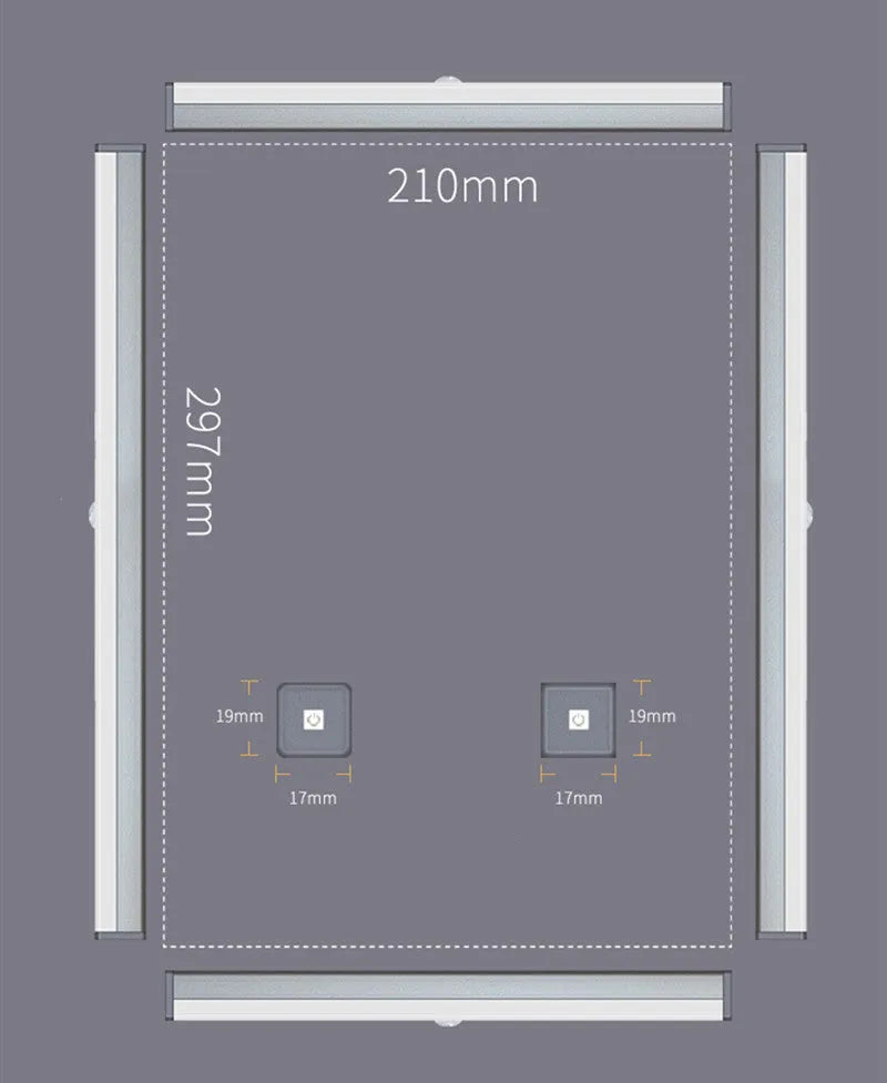USB rechargeable human body induction LED closet light with magnetic back in white and warm white colour options.
