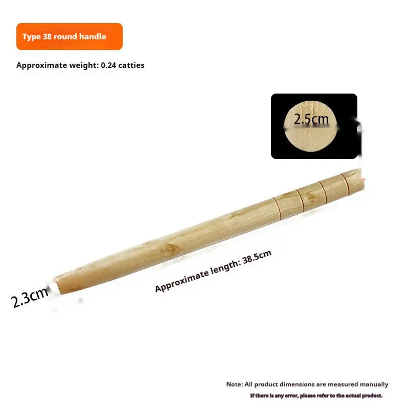 A locust wood replacement handle for axes and tools, shown in various lengths including 32cm and 50cm.