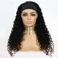 Brazilian Water Wave Headband Human Hair Wig for Ladies Medium Long Hair 8-18 Inch Lengths Can Be Dyed Any Skin Colour Photo Colour Natural Look