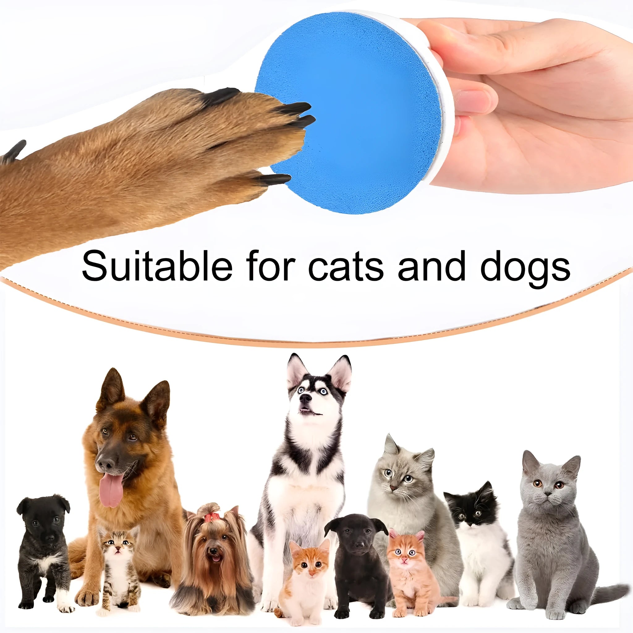 Upgraded dog nail file scratch board with ergonomic handle in one of four colours: black, blue, green, or yellow.