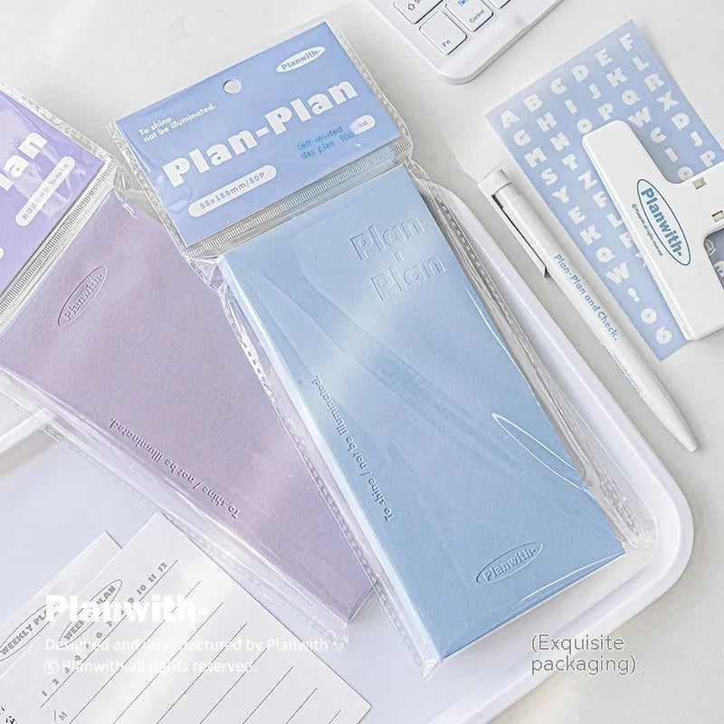 Embossed simple visual meter book notebook showing available blue, grey, purple, white, and protective cover colours.