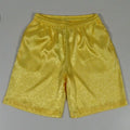 Men's black Tang suit style shorts with a loose fit and elasticated drawstring waistband.