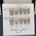 Women's handmade blush armour manicure set showing 14 colours and multiple size options