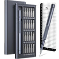 25-in-one magnetic precision screwdriver set with chrome vanadium steel bits and black ABS handle.