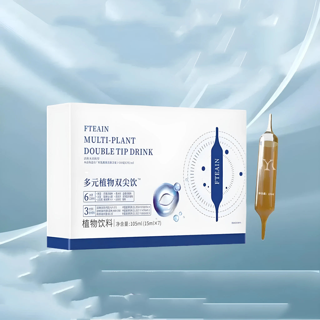 Collagen liquid multi-element drink pack of seven 15ml bottles with double tip design