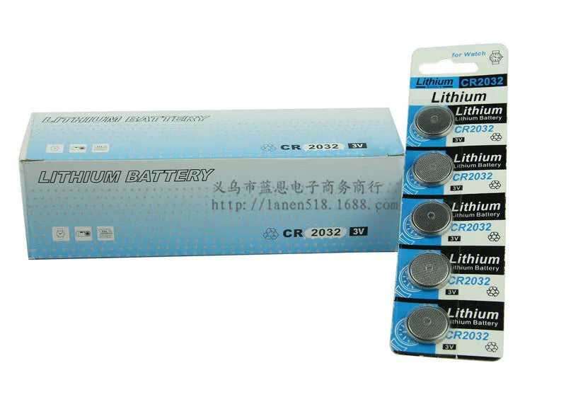 CR2032 lithium button battery pack for weight scales and remote controls