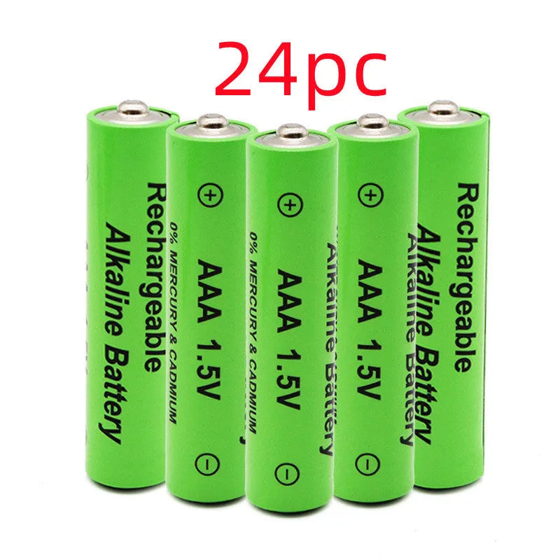 Five industrial-grade alkaline rechargeable AA batteries with 3000mAh capacity