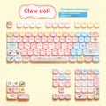 Clip Doll anime character mechanical keyboard key cap set with sublimation printing in boxed presentation