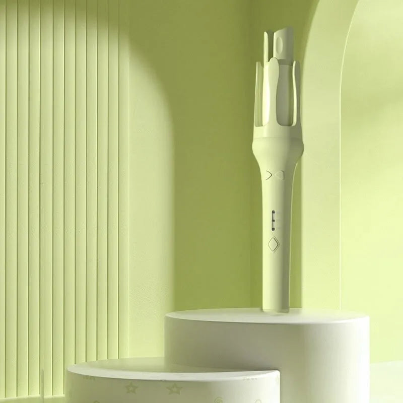 32mm automatic hair curler in white or chigo colours with US and EU plug adapters