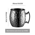 Stainless steel Moscow Mule cocktail glass with copper plating in multiple colour options