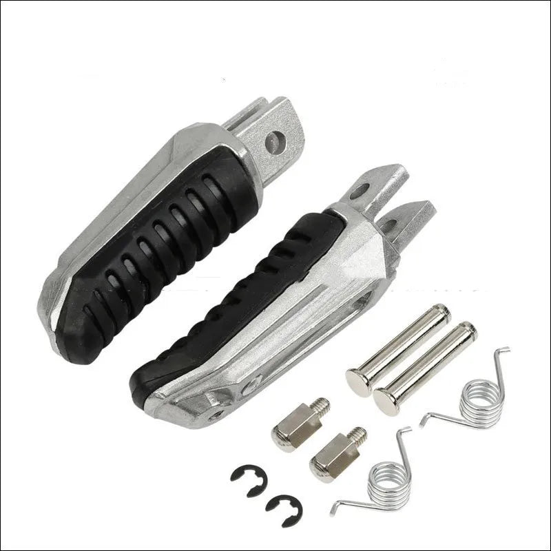 Black aluminium alloy motorcycle foot pegs for Suzuki Hayabusa and V-Strom models