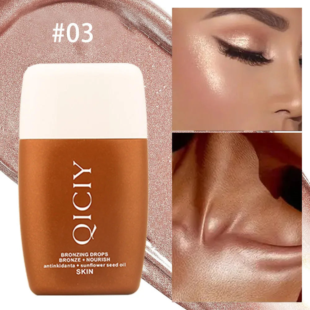 30ml face and body contouring liquid cosmetic bottle for brightening and highlighting in four colour options