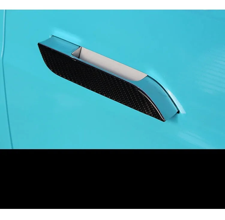 Tesla Model S carbon fibre door handle protection stickers set of four pieces