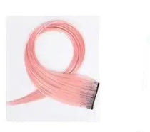 Long curly gradient hair extension patch in Aurora Purple colour, approx 60cm length.