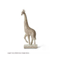 Wood colour giraffe sculpture decoration made from synthetic resin measuring 30.5cm tall