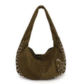 Soft plush underarm tote handbag in European American retro style available in five colours