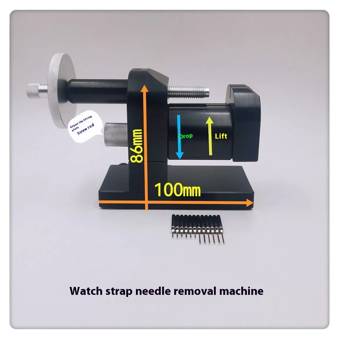 Alloy steel watch strap removal machine tool for watch repair.